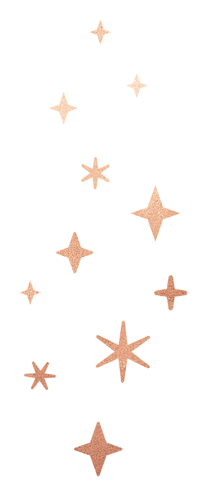 rose gold vertical stars