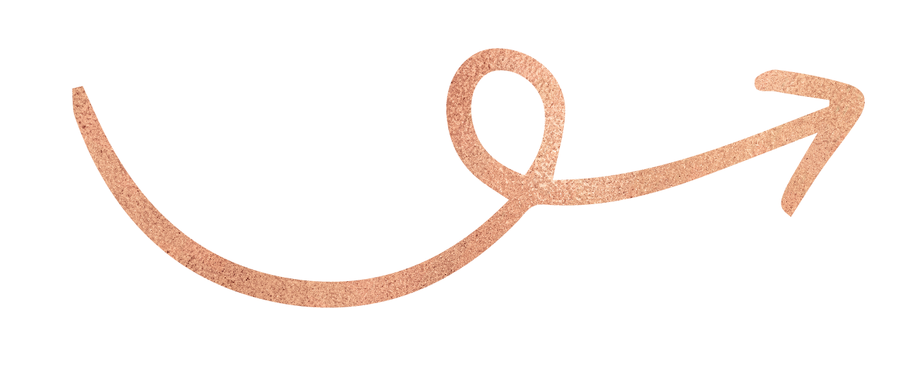 rose gold curly arrow