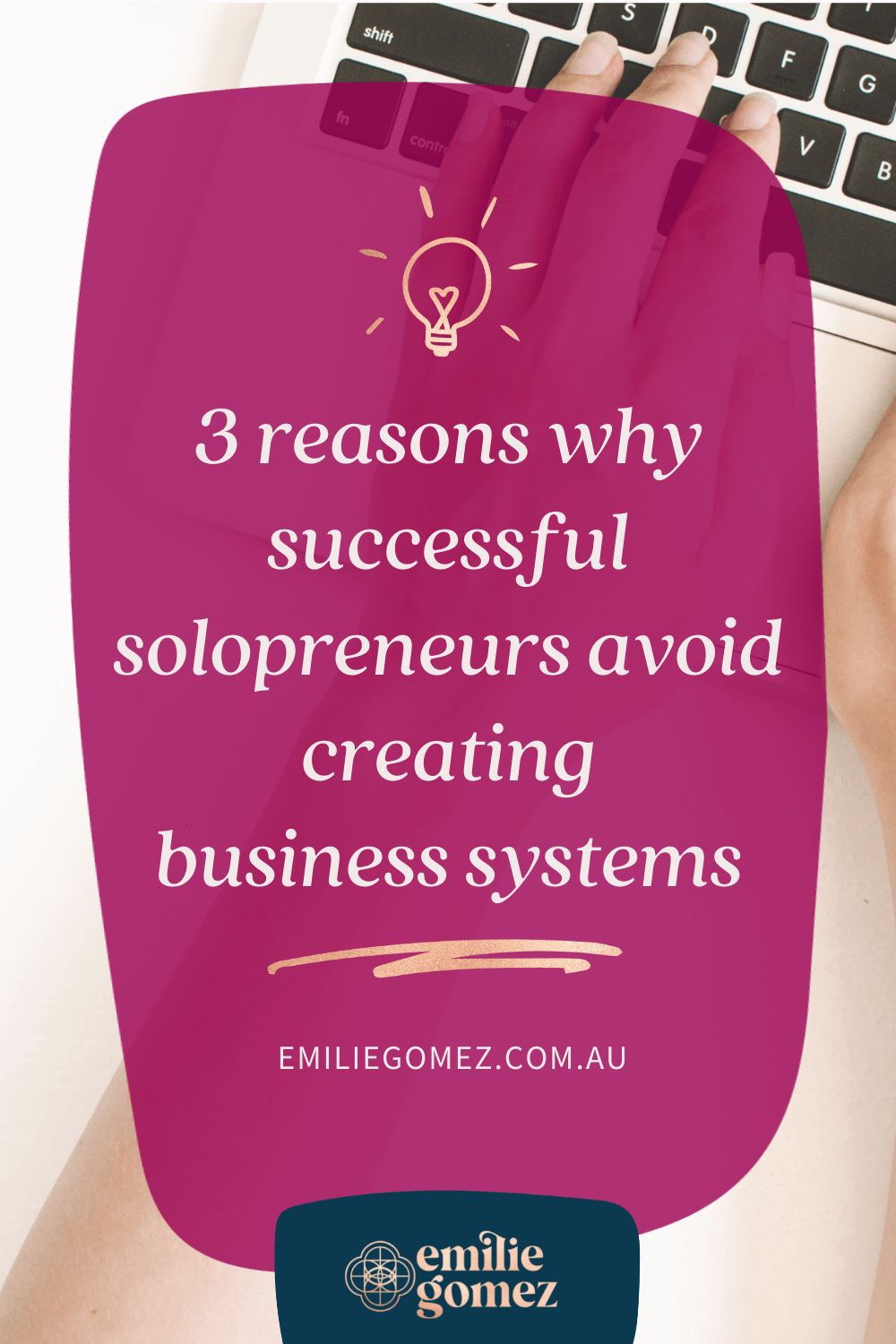 Are you a successful solopreneur but your business systems are the last thing you want to think about? You know that they could be better but something keeps holding you back from truly getting your business systems & processes organised. As a systems strategist, I see this a lot so I'm sharing the top 3 reasons why successful entrepreneurs avoid creating business systems. Click through to see what's holding you back from setting up the best business systems & processes for your online business.