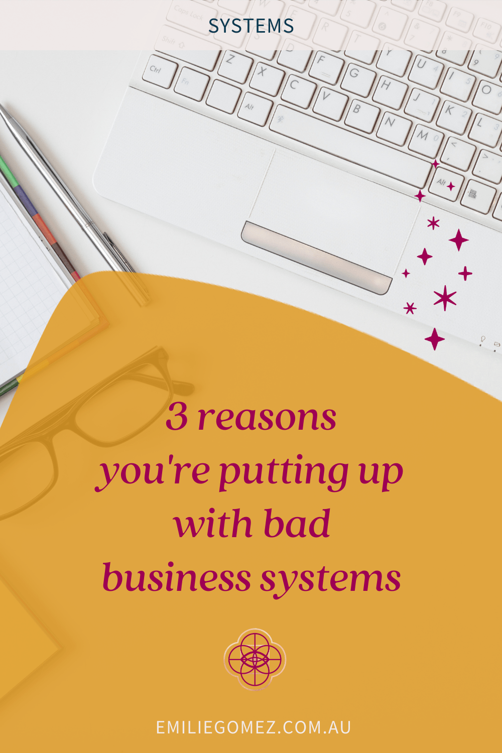 Do you live by the quote "If it ain't broke, don't fix it" when managing your business systems? As a systems strategist, I see so many solopreneurs putting up with bad business systems. But there are huge risks if you’re doing this - burnout, lack of efficiency & effectiveness - you might even be stopping your business from growing & flourishing. So, why do entrepreneurs avoid setting up better systems & processes in their business? Click through to find out the top 3 reasons why…