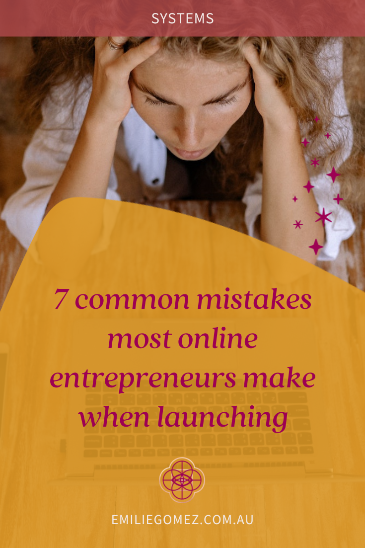 I know as a creative entrepreneur, connected to your intuition, you may feel reluctant to plan. You'd rather go with the flow. But launches have too many moving parts and are too important for your business for you to just put them together at the last minute. Avoid these 7 common mistakes by planning well ahead of your launch. #onlinebusiness #launch #digitalmarketing