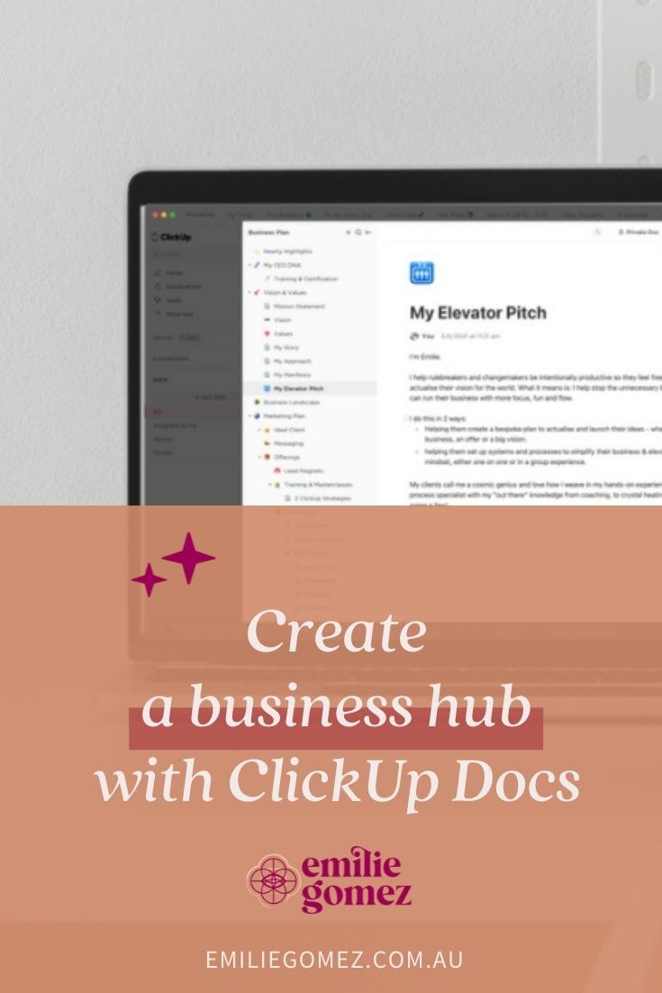 ClickUp is the BEST project management tool to create your business hub, whether you’re a solo entrepreneur or you have a big team to manage. Docs have so many features that you can store all the information that you need to run your business in ClickUp. Check out this new episode of the ClickUp Love Series to find out more. #smallbusiness #organiseyourbiz #clickup