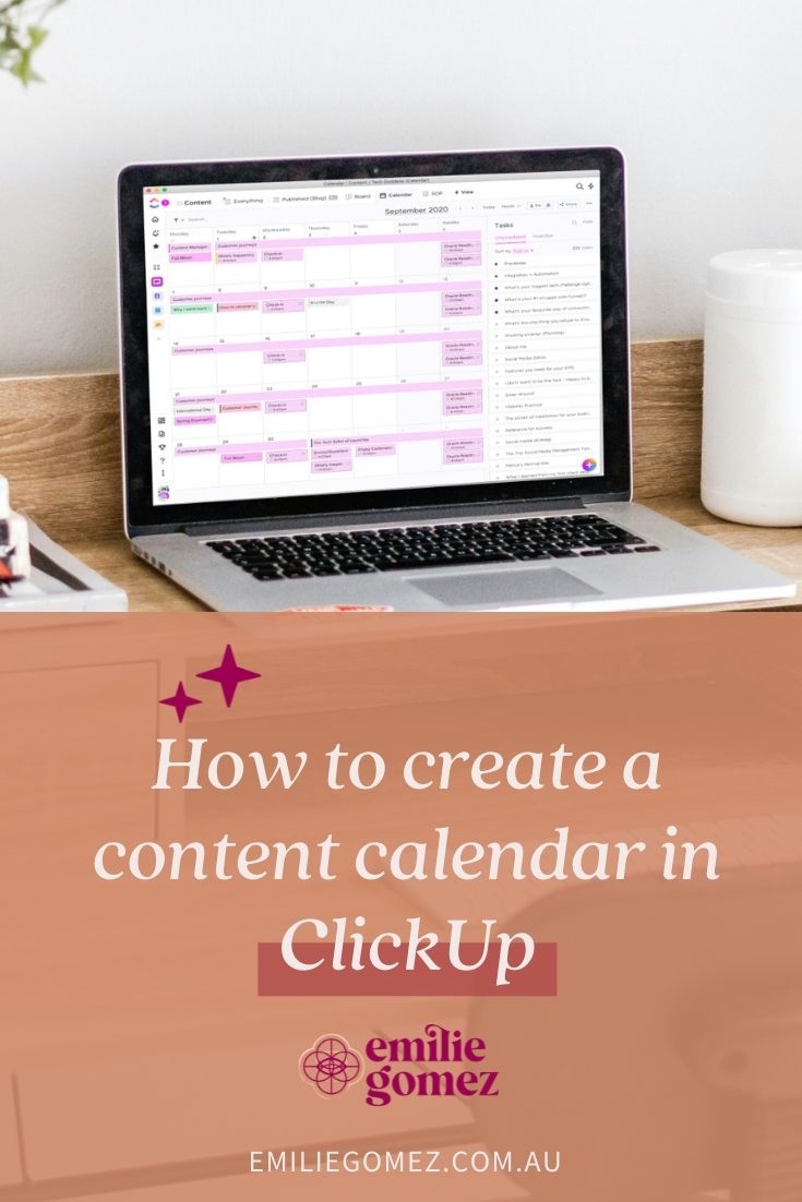 You’ve googled “content calendar” more than once. You've come across many ways of doing this, but really it's always about the same tool - a spreadsheet. Argh! And if you’re a busy visual person, a spreadsheet won’t cut it. How do you know what to work on? How do you know what to post next? How do you even remember to look at that spreadsheet? Forget the spreadsheet! Let me show you how to use ClickUp to create an editorial calendar you’ll stick to. #onlinebusiness #contentcalendar