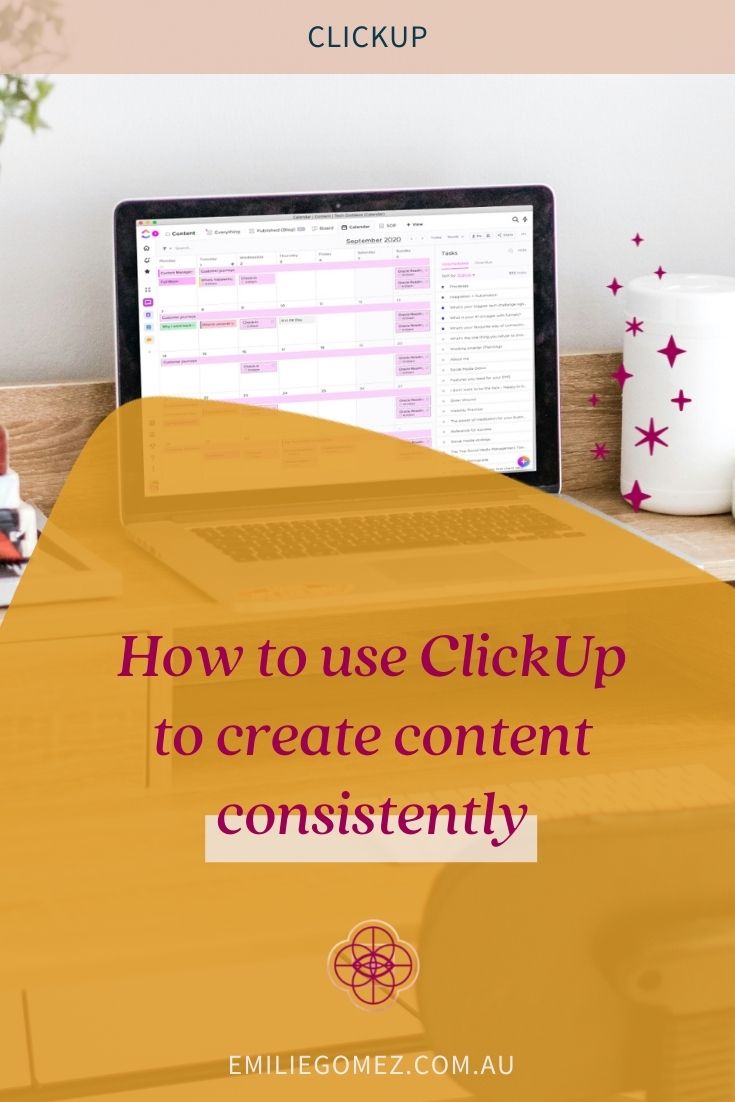 You've figured out your 5 elements to create content consistently. Yet, you’re still not able to produce content regularly. You know what to talk about, where to publish it and the different steps to create it, but it still feels like a lot of work, and you don’t know where to start. Let me show you how to use ClickUp to manage your editorial calendar. #onlinebusiness #contentcalendar