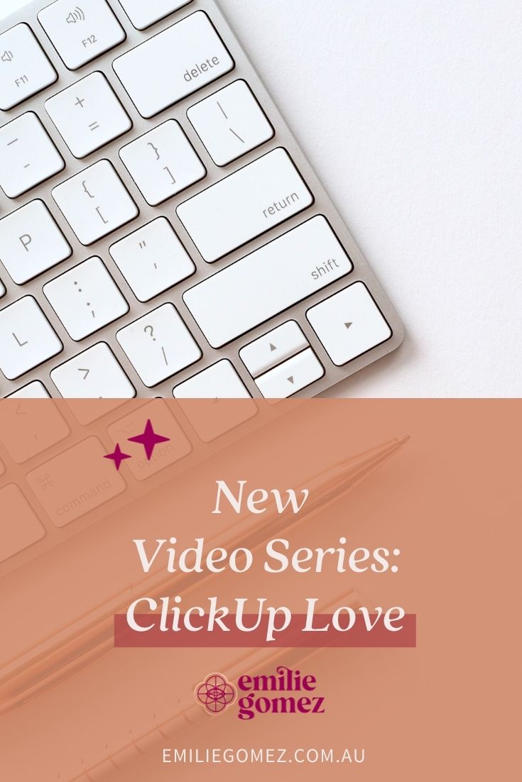 I’m obsessed with ClickUp and I want to make it accessible to you. So I’m launching a new video series, ClickUp Love, to show you how I use ClickUp to organise my business and manage my time. #clickup #timemanagement #smallbusiness