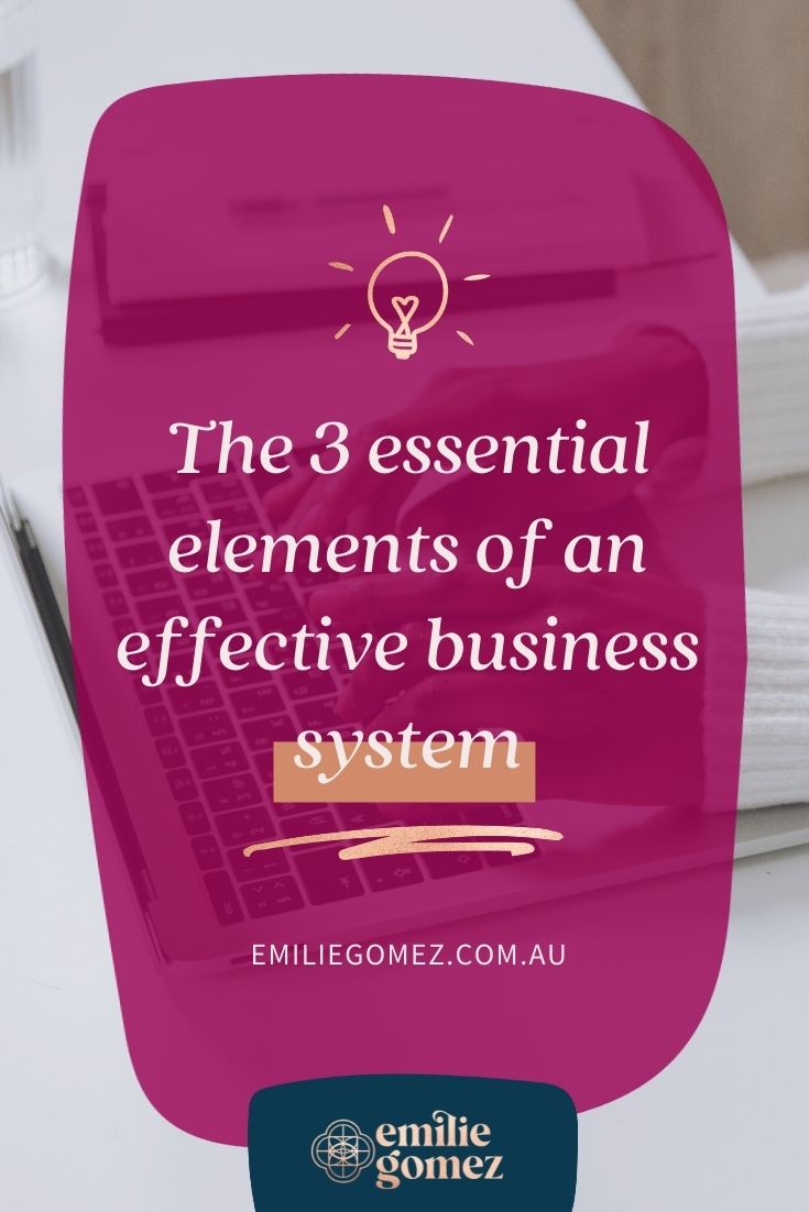 There’s no “one size fits all” when it comes to business systems. However, there’s a structure you can follow to create systems that support you. In this article, you’ll discover the 3 elements that are essential to make your business systems work for you. #onlinebusiness #businesssystems