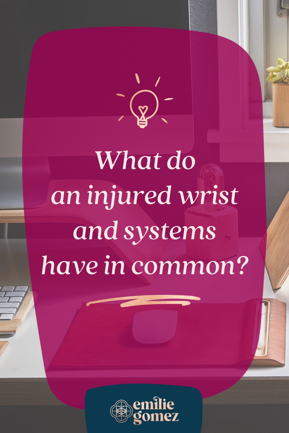 Here's an insight into how I applied the methodology I teach to all my clients about creating systems to my business after I hurt my wrist. #systems #ergonomics