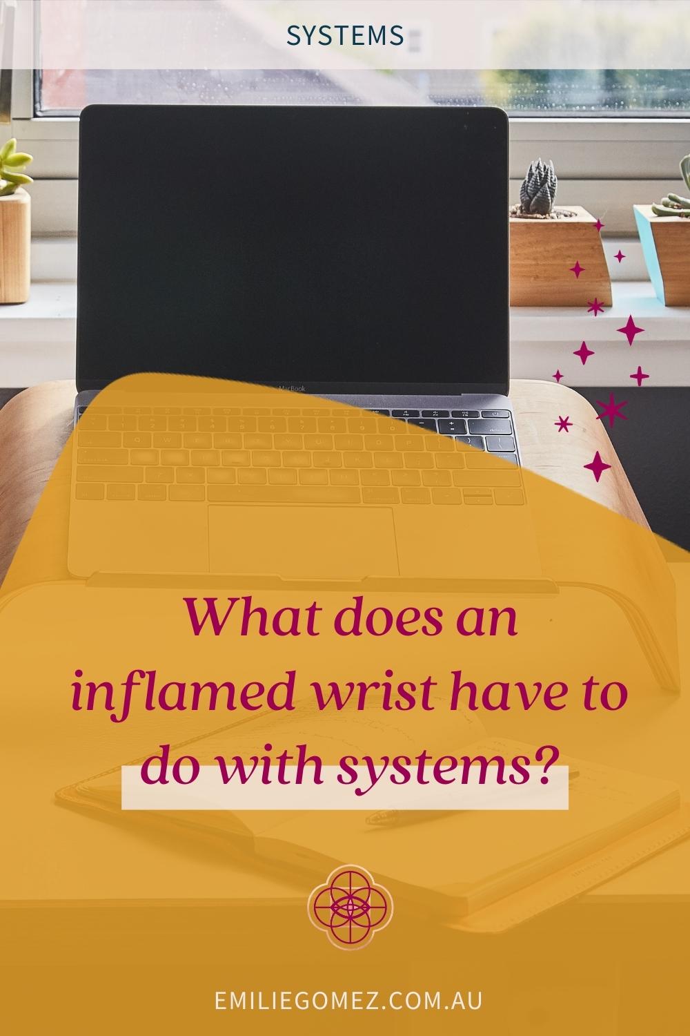 I hurt my wrist in December last year simply by sitting at my desk. My healing journey took me down the path of ergonomics... and it turns out this wasn't so different from setting up new systems in your business. #systems #ergonomics
